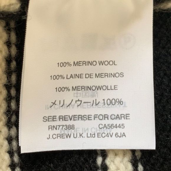 Madewell Striped Merino Wool Button Up Sleeves Sweater Dress Black Cream XXS - Picture 11 of 13